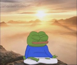 Pepe Visualizes and Meditates Meme Template