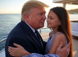 Donald Trump kissing little girl JPP Meme Template