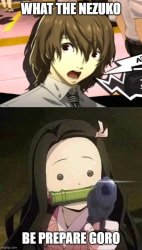 nezuko guns goro Meme Template