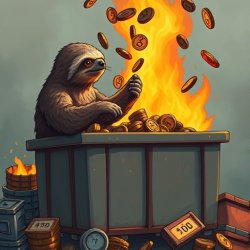 sloth dumpster fire Meme Template