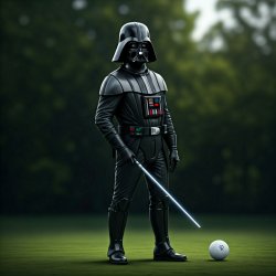 Golfing With Darth Vader Meme Template