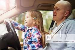 MAGA Moron Man driving with child in lap no seatbelt Meme Template