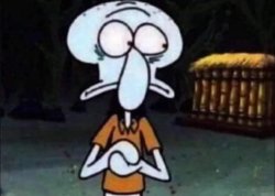 Nervous squidward Meme Template