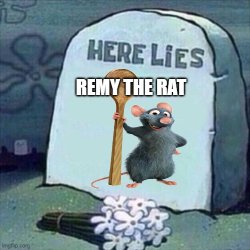 rip remy the rat Meme Template