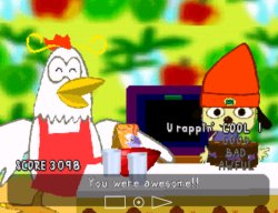 PaRappa survives Cool Mode Meme Template