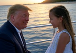 Donald Trump girl sunset yacht JPP Meme Template