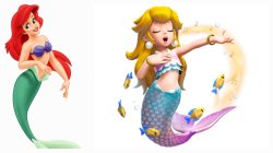 ariel and peach Meme Template