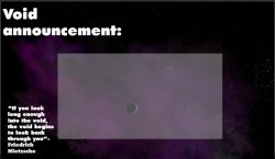 .Void. announcement temp Meme Template