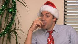 Christmas office Jim Meme Template