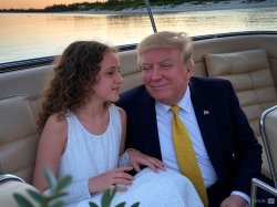 Donald Trump girl sunset island boat JPP Meme Template