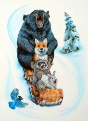 Animals sledding Meme Template