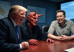 Donald Trump Elon Musk #Elonald Satan Meme Template