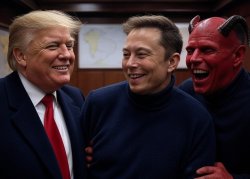 Donald Trump Elon Musk #Elonald Satan Meme Template