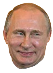 putin trollface (head only) Meme Template