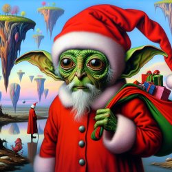 Yoda Claus Meme Template