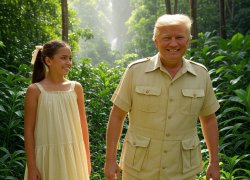 Trump girl jungle Meme Template