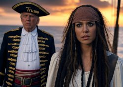 Trump pirate young woman Meme Template