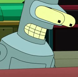 Bender with zoomed eyes Meme Template