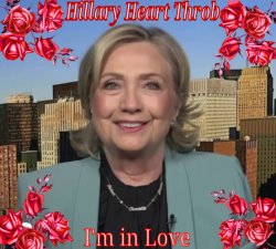 Hillary Heart Throb Meme Template