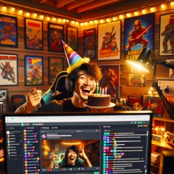 streamer celebrating his 22nd birthday Meme Template