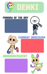 Denki’s announcement temp Meme Template