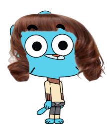 Gumball with hair Meme Template