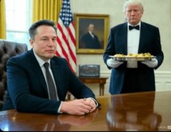 President Elon Musk and his Lackey Trump Meme Template