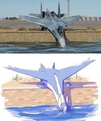 Latios nose dive Meme Template