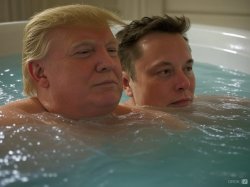 Donald Trump Elon Musk #elonald bath tub Meme Template