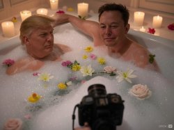 Donald Trump Elon Musk #elonald bath tub Meme Template