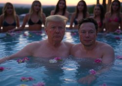 Donald Trump Elon Musk #elonald hot tub girls Meme Template