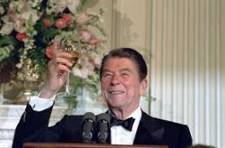 Reagan Raising Wine Glass Meme Template