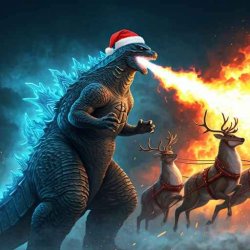 A very Godzilla Christmas Meme Template