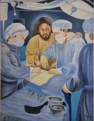 Jesus helping surgeon Meme Template