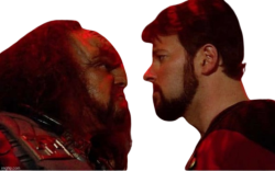 Riker Klingon Face To Face Transparent Background Meme Template