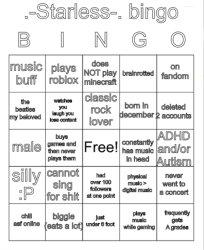 .-Starless-. bingo Meme Template