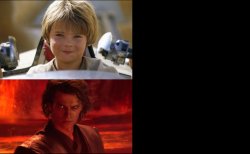 Anakin growing up Meme Template