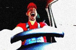 Deepfried Crazy Driver Meme Template