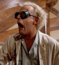 doc brown shocked Meme Template