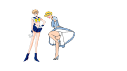 Sailor Uranus and Cinderella Bellies Meme Template