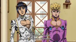 Let me introduce you. This is Giorno Giovanna. Meme Template