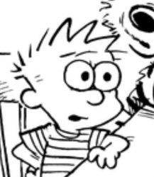 Calvin huge eyes Meme Template