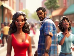 black distracted boyfriend Meme Template