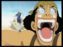 Usopp Running Away Meme Template