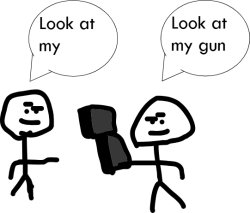 Object vs gun Meme Template