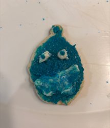 Blue Grinch cookie Meme Template