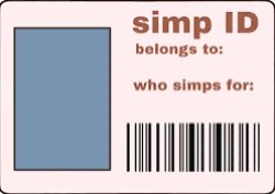 Simp card template Meme Template