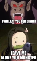 nezuko vs monsters Meme Template