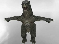 Godzilla T-pose Meme Template