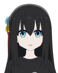 Goth Bocchi opened mouth Meme Template